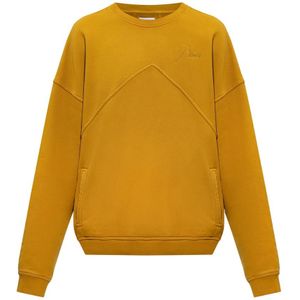 Rhude, Sweatshirt met logo Oranje, Heren, Maat:XS