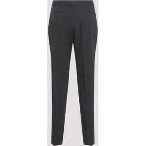 Fabiana Filippi, Broeken, Dames, Grijs, S, Wol, Antracite Straight Pants