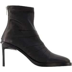 Ann Demeulemeester, Schoenen, Dames, Zwart, 38 1/2 EU, Leer, Olielederen Instaplaarzen