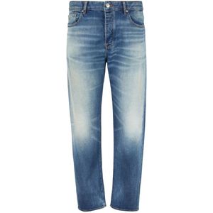 Armani Exchange, Jeans, Heren, Blauw, W33, Katoen, Denim Mom Jeans Indigo Katoen