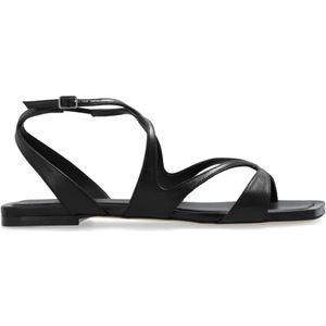 Jimmy Choo, Schoenen, Dames, Zwart, 40 EU, Leer, ‘Ayla’ Sandalen