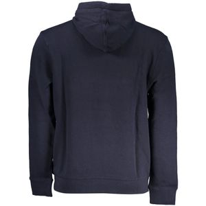 Napapijri, Sweatshirts & Hoodies, Heren, Blauw, S, Blauwe hoodie met contrastdetails