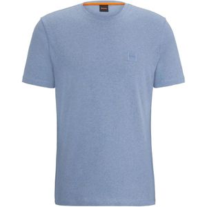 Hugo Boss, Oranje Tales Heren T-Shirt met Relaxte Pasvorm Blauw, Heren, Maat:L