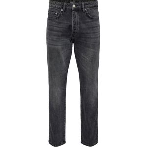 Only & Sons, Jeans, Heren, Zwart, W30 L32, Denim, Tapered Zwarte Denim Jeans Freewear