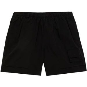 Nike, Korte broeken, Heren, Zwart, L, Katoen, Tech Fabric Life Shorts met Verstelbare Taille