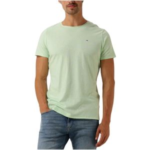 Tommy Jeans, Tops, Heren, Groen, L, Groene Slim Fit Polo & T-shirt