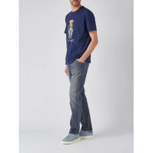 Ralph Lauren, Tops, Heren, Blauw, L, Katoen, Iconische Beer Katoenen T-shirt