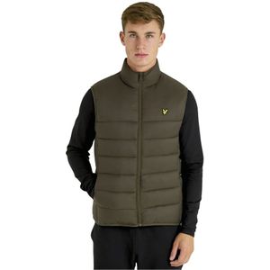 Lyle & Scott, Olijfgroene Gewatteerde Gilet - Vest Groen, Heren, Maat:2XL