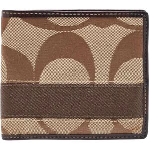 Coach Pre-owned, Pre-owned Canvas wallets Beige, Dames, Maat:ONE Size