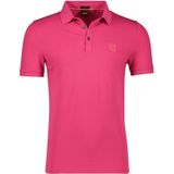 Hugo Boss, Tops, Heren, Roze, 2Xl, Katoen, Roze poloshirt met korte mouw