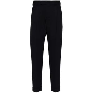 PT Torino, Broeken, Heren, Zwart, XS, Wol, Rebel Tapered Wol Broek