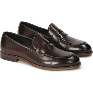 Kazar, Schoenen, Heren, Bruin, 41 EU, Leer, Bruine leren loafers voor heren