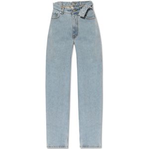Y/Project, Jeans, Dames, Blauw, W25, Jeans met wijde pijpen
