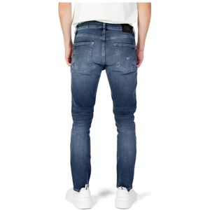 Tommy Hilfiger, Jeans, Heren, Blauw, W28 L30, Katoen, Blauw Katoenmix Rits Heren Denim