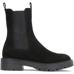 Kazar, Schoenen, Dames, Zwart, 38 EU, Suède, Zwarte Chelsea Slip-On Laarzen