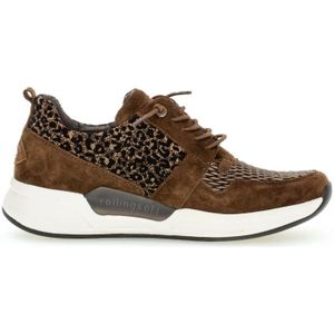 Gabor, Rollingsoft Dames Wandelsneaker Bruin, Dames, Maat:42 EU