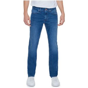 Jeckerson, Jeans, Heren, Blauw, W31, Katoen, Blauwe Plain Heren Jeans met Rits