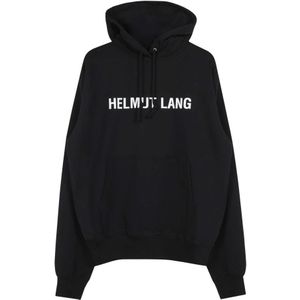 Helmut Lang, Sweatshirts & Hoodies, Heren, Zwart, XL, Katoen, Hoodies