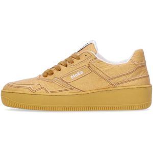 MoEa, Schoenen, Heren, Beige, 45 EU, Polyester, Ananas Lage Sneaker