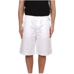 Replay, Korte broeken, Heren, Wit, W32, Slim Fit Bermuda Shorts