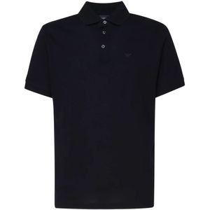 Emporio Armani, Tops, Heren, Zwart, S, Katoen, Polo Shirts