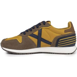 Munich, Schoenen, Heren, Geel, 45 EU, Leer, Massana Club Retro Running Sneaker