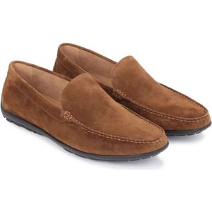 Kazar, Schoenen, Heren, Bruin, 41 EU, Suède, Heren elegante bruine suède mocassins