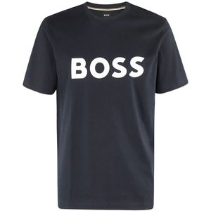 Hugo Boss, Tops, Heren, Blauw, L, Elegante Leren Horloge voor Mannen