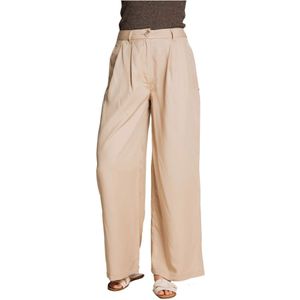 Zhrill, Broeken, Dames, Beige, W30, Stoffen Broek Beige