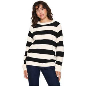 Saint Tropez, Truien, Dames, Veelkleurig, 2Xl, Ice Black Stripe Gebreide Trui