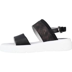 Geox, Flat Sandalen Zwart, Dames, Maat:39 EU