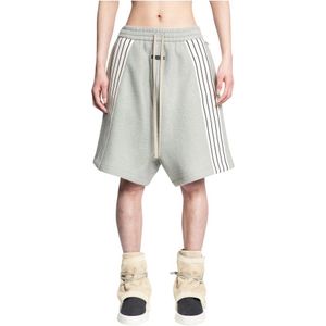 Fear Of God, Korte broeken, Heren, Grijs, S, Relaxte Side Stripe Shorts