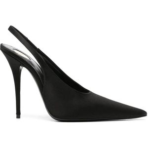 Saint Laurent, Schoenen, Dames, Zwart, 39 EU, Elegant Slingback Pumps