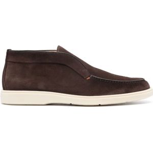 Santoni, Schoenen, Heren, Bruin, 43 1/2 EU, Suède, Bruine Suède Instaplaarzen