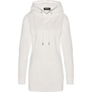 Borgo, Sweatshirts & Hoodies, Dames, Wit, XS, Lange witte hoodie van Vallelunga