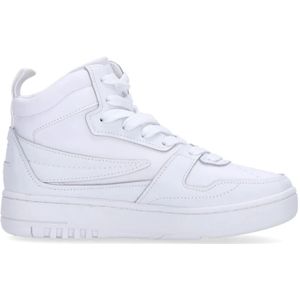 Fila, Schoenen, Dames, Wit, 37 EU, Leer, Witte Hoge Top Sneaker Leer Rubber