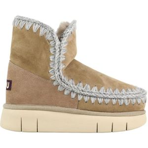 Mou, Dames Casual Camel Leren Enkellaars Bruin, Dames, Maat:36 EU