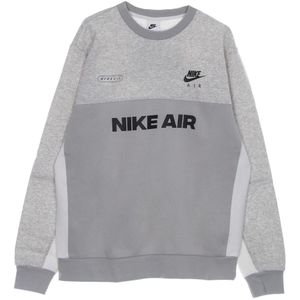 Nike, Sweatshirts & Hoodies, Heren, Grijs, M, Katoen, Air Brushed-back Crew Sweatshirt