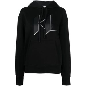 Karl Lagerfeld, Sweatshirts & Hoodies, Dames, Zwart, XS, Katoen, Hoodies