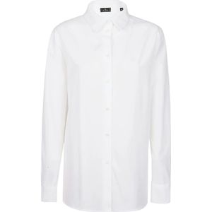 Etro, Witte Oxford Boyfit Overhemd Wit, Dames, Maat:S