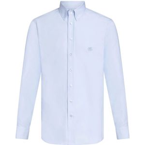 Etro, Overhemden, Heren, Blauw, 5Xl, Katoen, Roma Logo BD Shirt