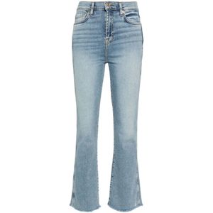 7 For All Mankind, Jeans, Dames, Blauw, W30, Denim, Flared High Rise Jeans