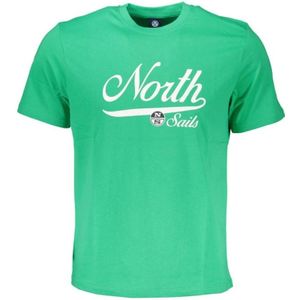 North Sails, Tops, Heren, Groen, XL, Katoen, Groene Katoenen Logo Print T-shirt