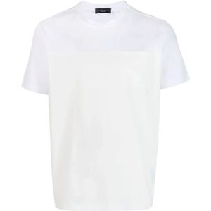 Herno, Tops, Heren, Wit, M, Witte T-shirt met Zakje