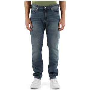 Calvin Klein Jeans, Jeans, Heren, Blauw, W31, Katoen, Slim Fit Five-Pocket Jeans