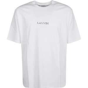 Lanvin, Tops, Heren, Wit, L, Katoen, Curblace T-shirt