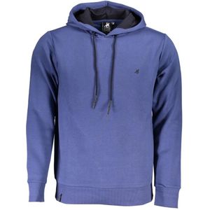 U.s. Polo Assn., Sweatshirts & Hoodies, Heren, Blauw, XL, Katoen, Blauwe Geborduurde Hoodie