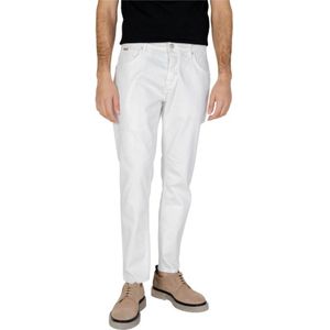 Antony Morato, Jeans, Heren, Wit, W36, Katoen, Witte Rits Knoop Jeans Lente/Zomer