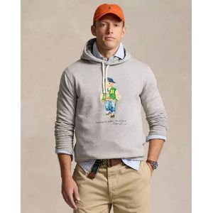 Ralph Lauren, Sweatshirts & Hoodies, Heren, Grijs, M, Katoen, Grijze polar fleece trui Polo Bear