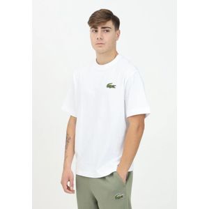 Lacoste, Tops, Heren, Wit, S, Katoen, Witte T-shirts en Polos Loose Fit